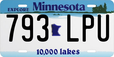 MN license plate 793LPU