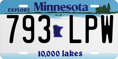 MN license plate 793LPW