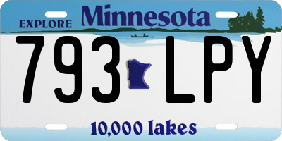 MN license plate 793LPY
