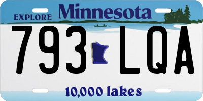 MN license plate 793LQA