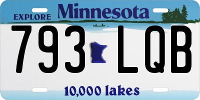 MN license plate 793LQB