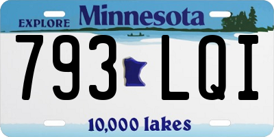 MN license plate 793LQI