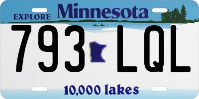 MN license plate 793LQL