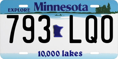 MN license plate 793LQO