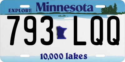 MN license plate 793LQQ