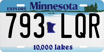 MN license plate 793LQR