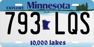 MN license plate 793LQS