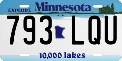MN license plate 793LQU