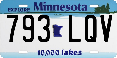 MN license plate 793LQV