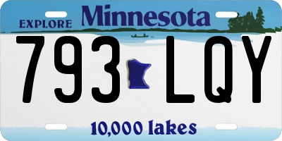 MN license plate 793LQY