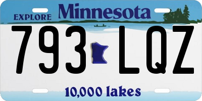 MN license plate 793LQZ