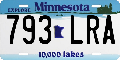 MN license plate 793LRA