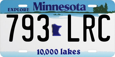 MN license plate 793LRC