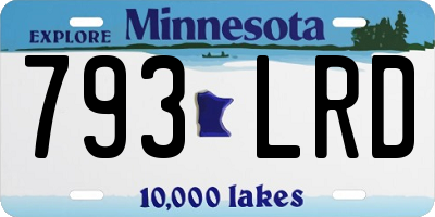 MN license plate 793LRD
