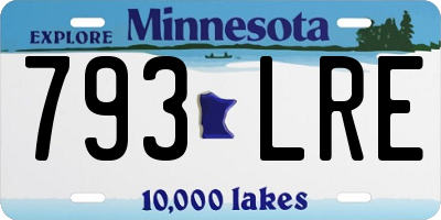 MN license plate 793LRE