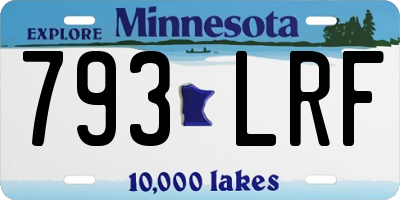 MN license plate 793LRF