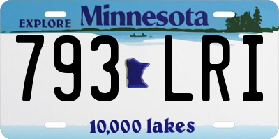 MN license plate 793LRI