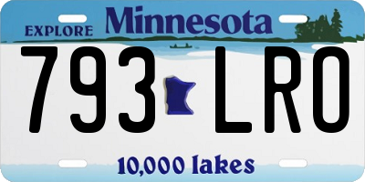 MN license plate 793LRO