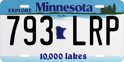 MN license plate 793LRP