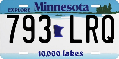 MN license plate 793LRQ