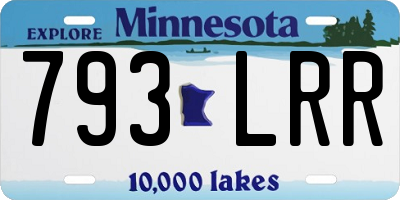 MN license plate 793LRR