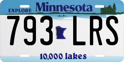 MN license plate 793LRS