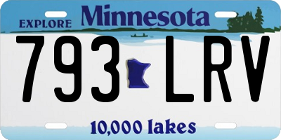 MN license plate 793LRV