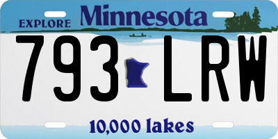 MN license plate 793LRW