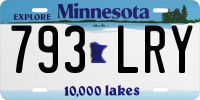 MN license plate 793LRY