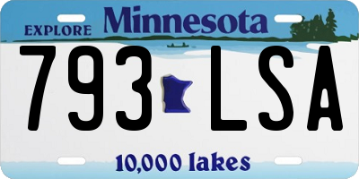 MN license plate 793LSA