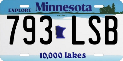 MN license plate 793LSB