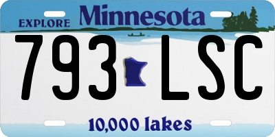 MN license plate 793LSC