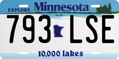 MN license plate 793LSE