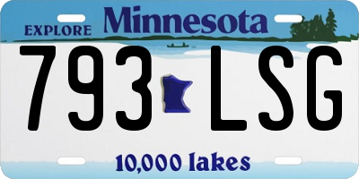 MN license plate 793LSG