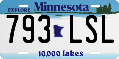 MN license plate 793LSL