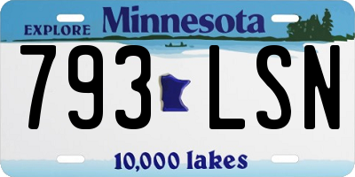 MN license plate 793LSN