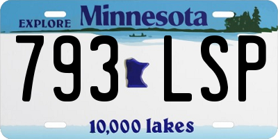 MN license plate 793LSP