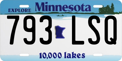 MN license plate 793LSQ