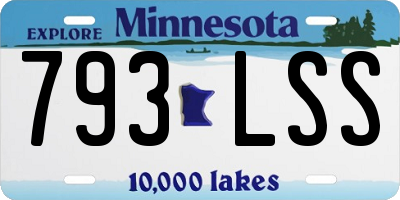 MN license plate 793LSS