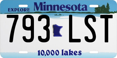 MN license plate 793LST