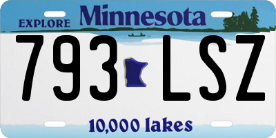 MN license plate 793LSZ