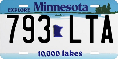 MN license plate 793LTA