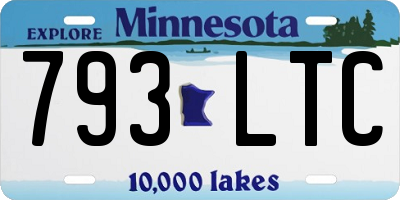 MN license plate 793LTC