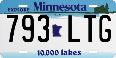 MN license plate 793LTG