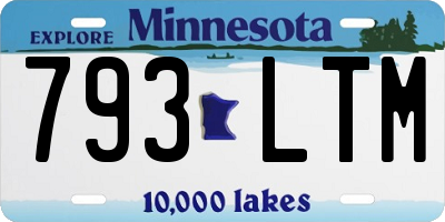 MN license plate 793LTM