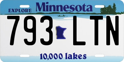 MN license plate 793LTN