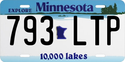 MN license plate 793LTP