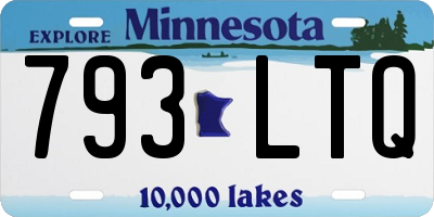 MN license plate 793LTQ