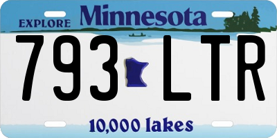 MN license plate 793LTR