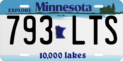 MN license plate 793LTS
